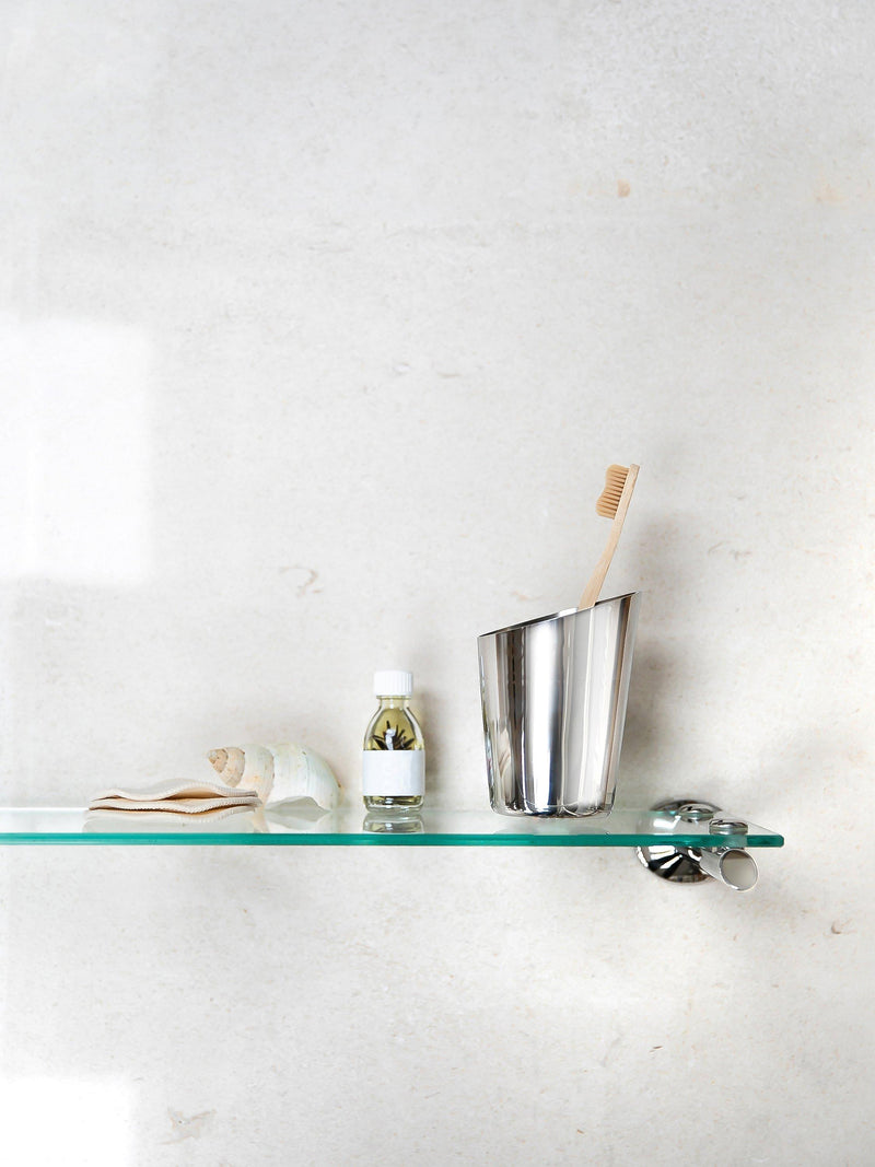 Robert Welch Oblique Shelf stainless steel and glass, UK version