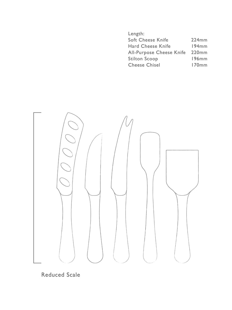 Robert Welch cheese knife set 5 piece oak gift box - British product