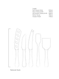 Robert Welch cheese knife set 5 piece oak gift box - British product