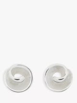 John Lewis Nina B Swirl Stud Earrings Silver- Buy online at McGrocer