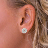 Nina B swirl stud earrings sterling silver 0.9cm, UK version