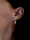 Nina B leaves drop earrings sterling silver 2.5cm, imported from the UK