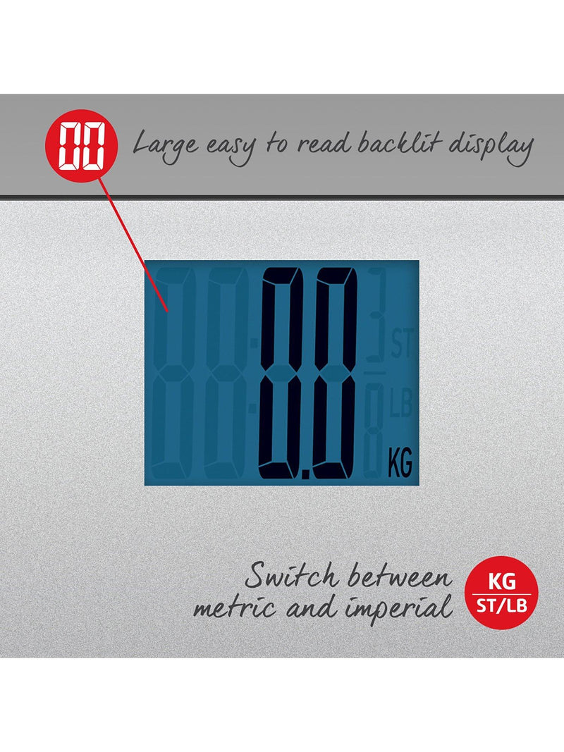 Salter digital bathroom scale silver glitter (British brand)