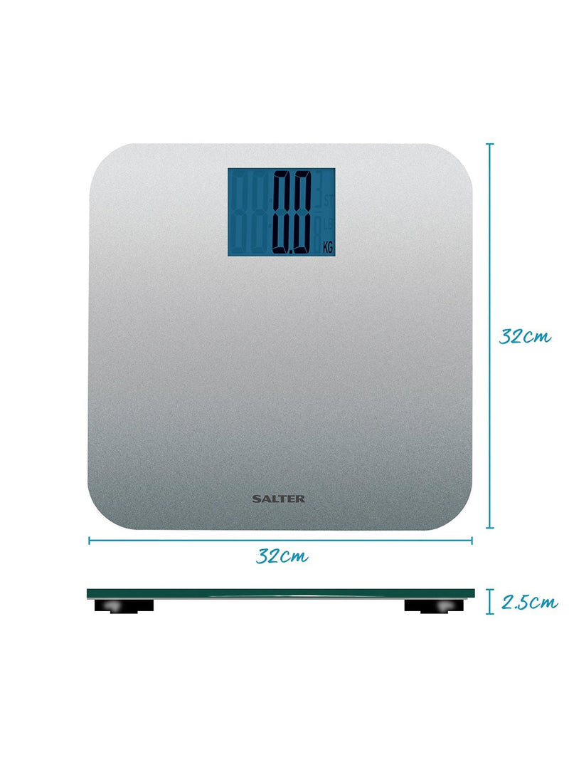 Salter digital bathroom scale silver glitter (British brand)