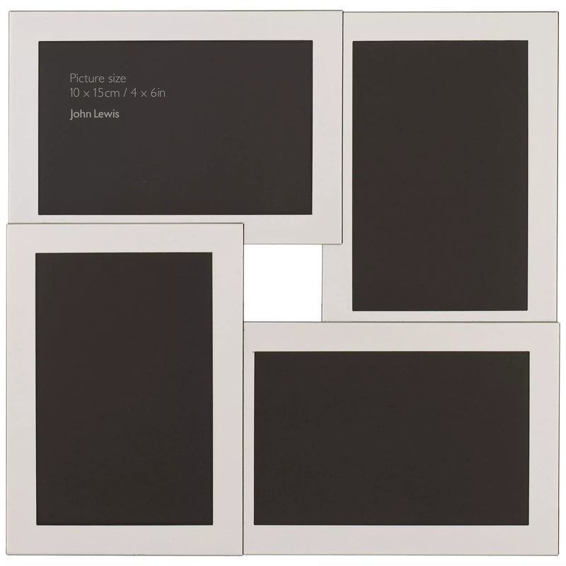 John Lewis silver plated multi-aperture photo frame, UK version