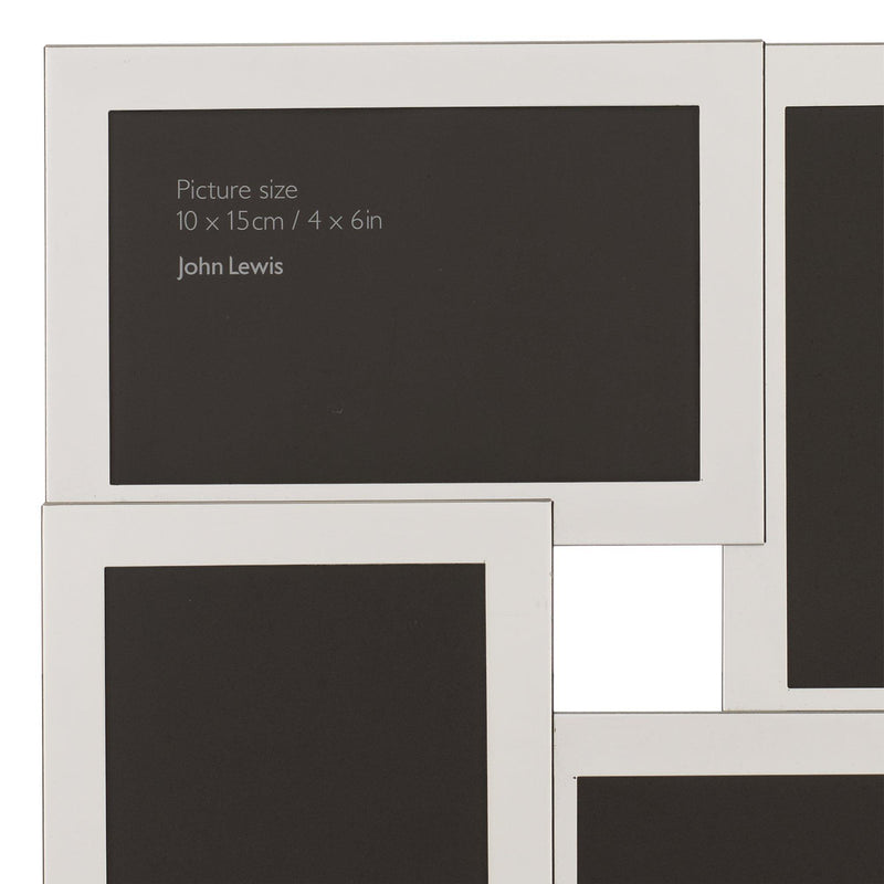 John Lewis silver plated multi-aperture photo frame, UK version