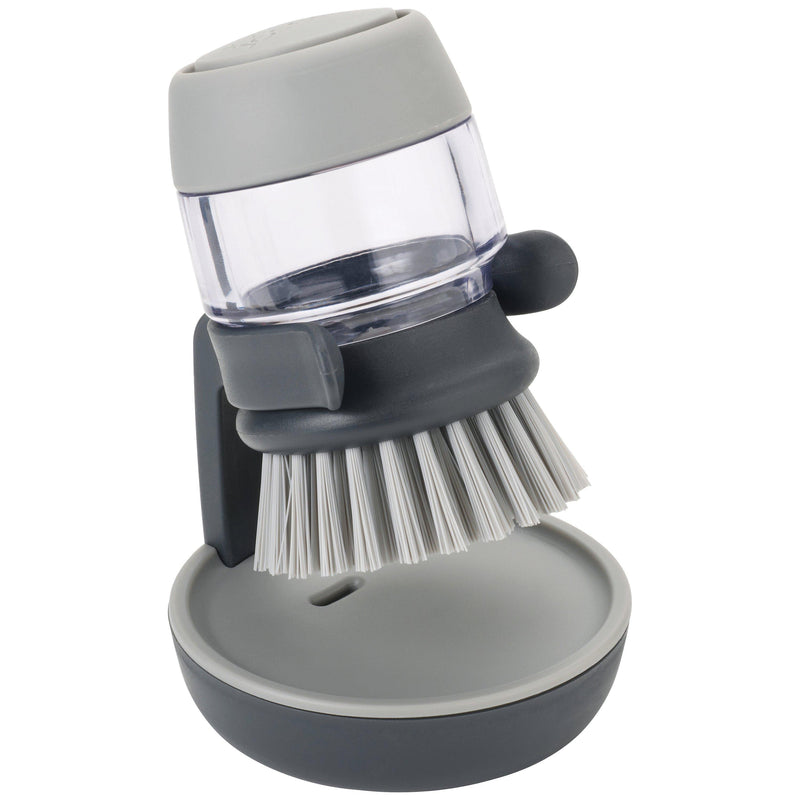 Joseph Joseph palm scrub soap-dispensing washing-up brush, UK version
