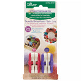 Clover extra small pom-pom maker in pink and purple, UK version