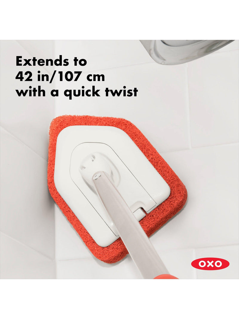 OXO Good Grips Extending Tub and Tile Scrubber 66-107cm, imported from the UK