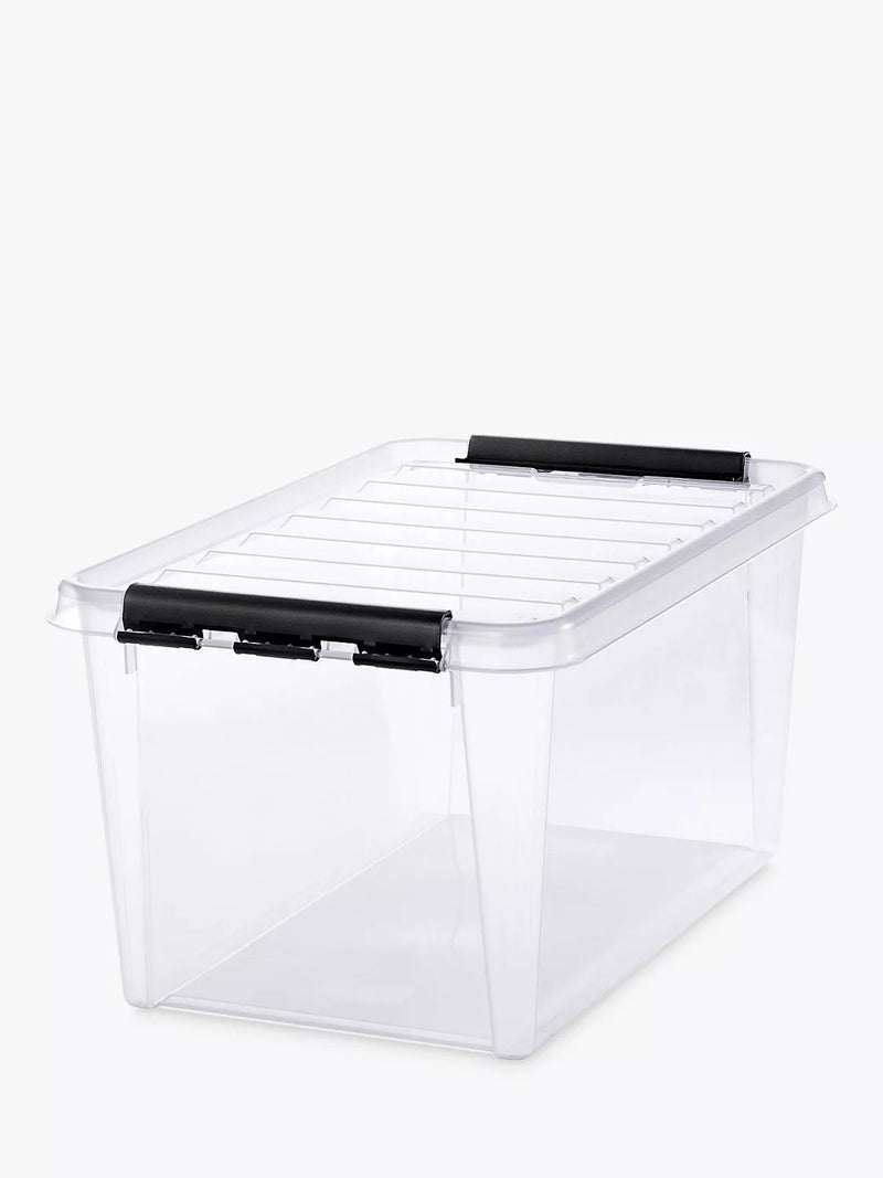 SmartStore plastic storage box with lid 46L (British brand)