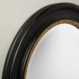 John Lewis Georgian round wood wall mirror 68cm black and gold, UK version