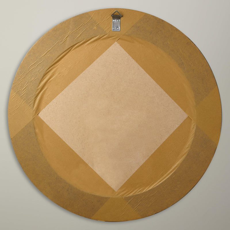 John Lewis Georgian round wood wall mirror 68cm black and gold, UK version
