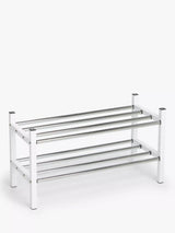 John Lewis John Lewis 2 Tier Extendable Chrome Shoe Rack- Buy online at McGrocer