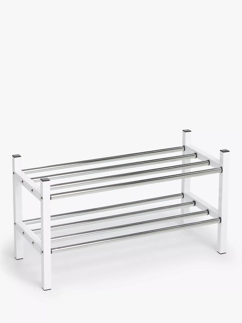 John Lewis 2 tier extendable chrome shoe rack, imported from the UK