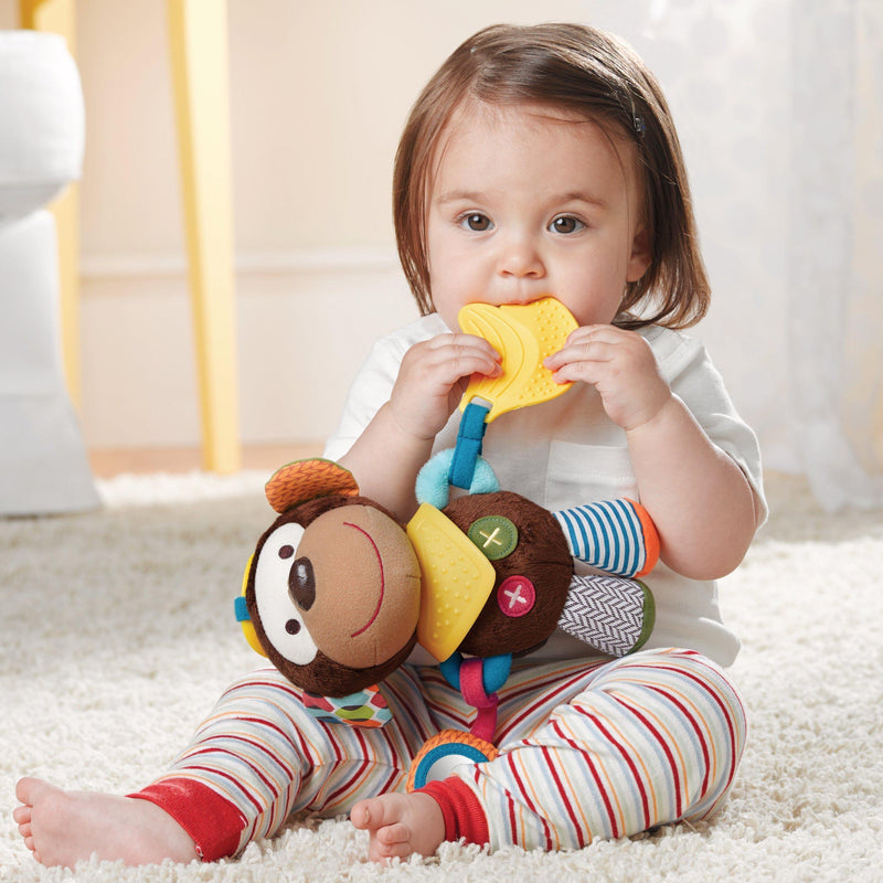 Skip Hop Bandana Buddies Monkey baby teether rattle toy (British brand)