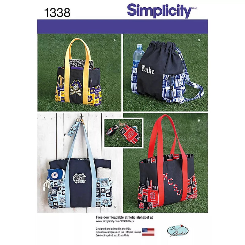 Simplicity sewing patterns bags backpack 1338, UK version