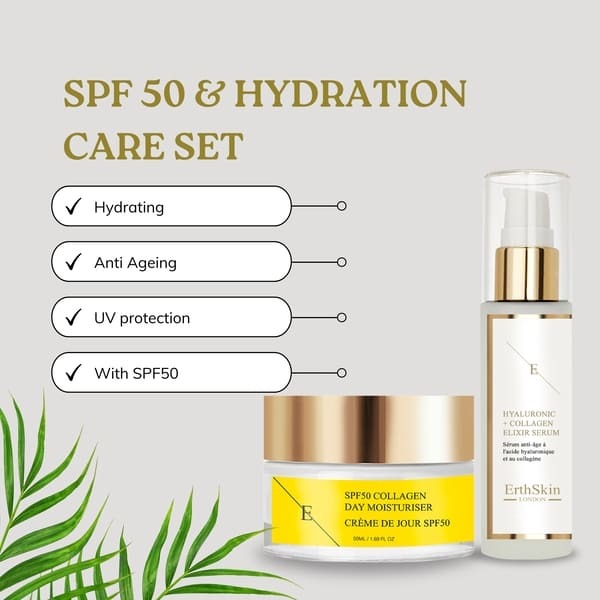 ErthSkin Hydro-Collagen Kit SPF 50 with Serum - British product