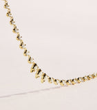 Jade Trau yellow gold diamond small envoy riviera necklace, imported from the UK