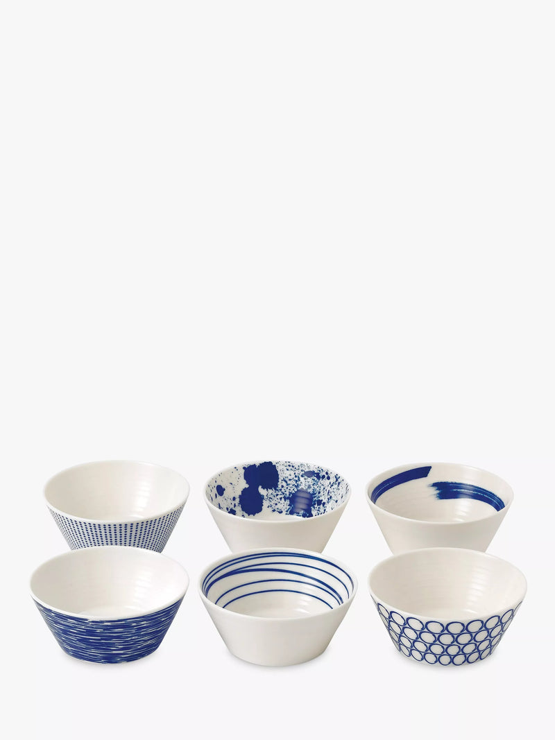 Royal Doulton Pacific tapas bowls set of 6 11cm, UK version