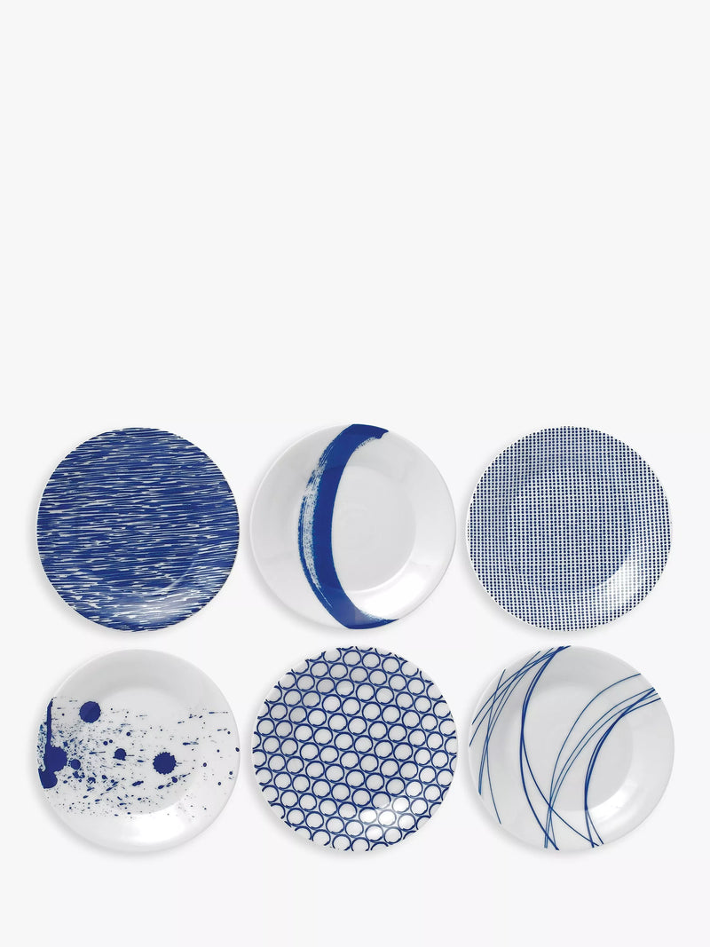 Royal Doulton Pacific tapas plates set of 6, imported from the UK