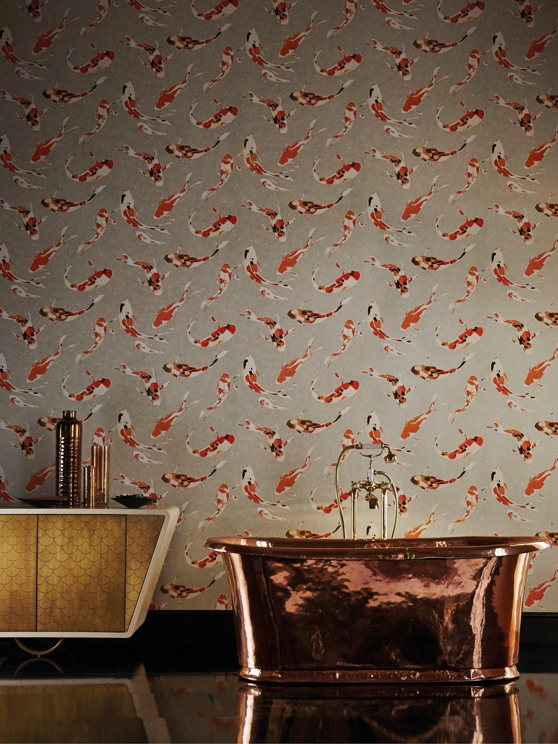 Harlequin Koi fish design wallpaper, UK version