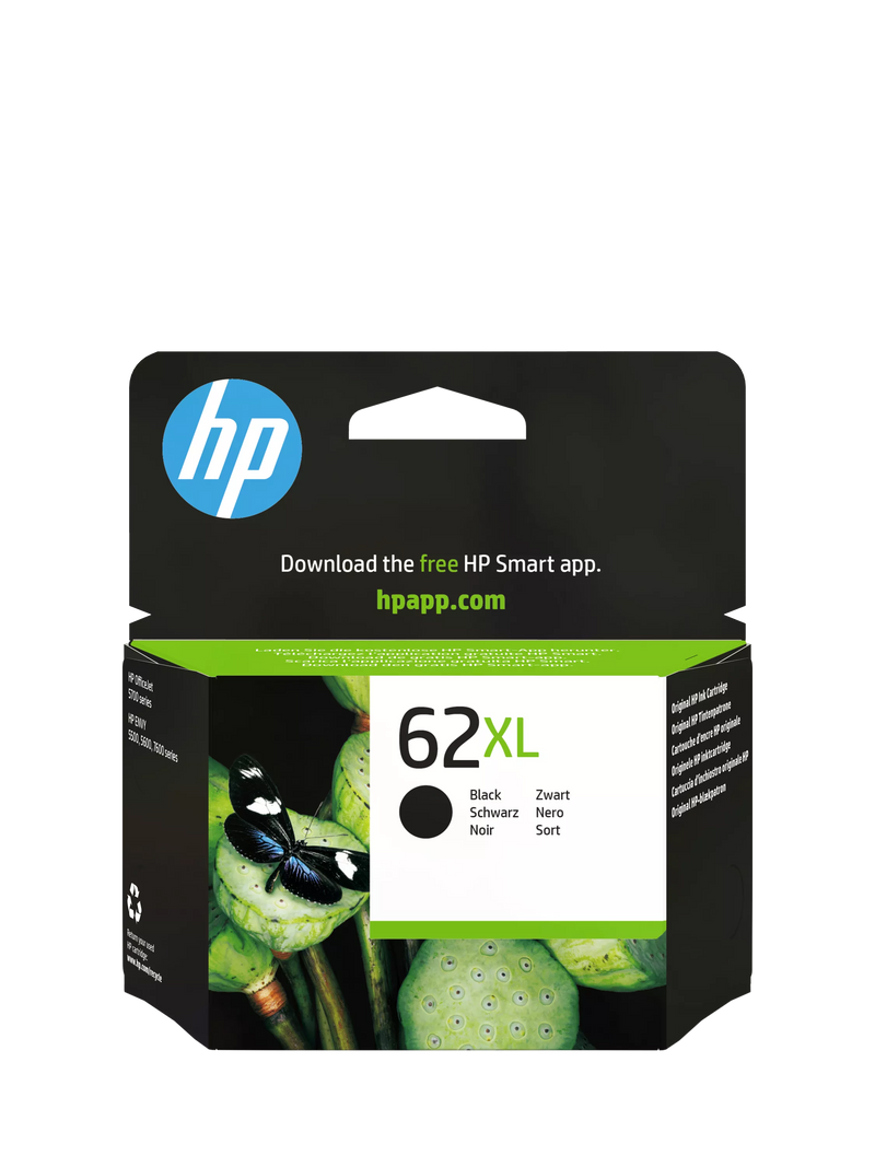 HP 62 XL black ink cartridge - British product