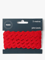 John Lewis John Lewis 6mm Ric Rac Trim Red 5m- Buy online at McGrocer