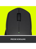 Logitech wireless computer mouse in black, UK version