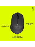 Logitech wireless computer mouse in black, UK version