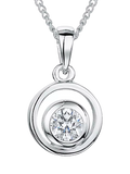 Jools by Jenny Brown cubic zirconia swirl pendant silver (British brand)