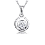 Jools by Jenny Brown cubic zirconia swirl pendant silver (British brand)