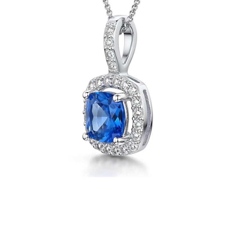 Jools cubic zirconia curved square necklace 16 inch, imported from the UK