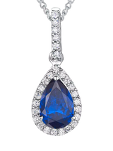 John Lewis Jools by Jenny Brown Sterling Silver Cubic Zirconia Teardrop Pendant Necklace with 16-Inch Chain- Buy online at McGrocer
