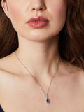 Jools by Jenny Brown sterling silver cubic zirconia teardrop pendant - British product