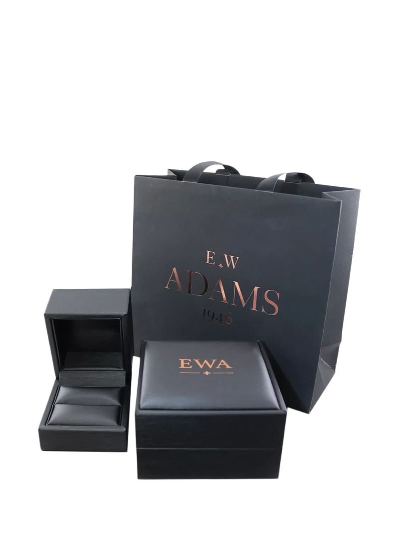 E.W Adams 9ct gold blossom pendant necklace, imported from the UK