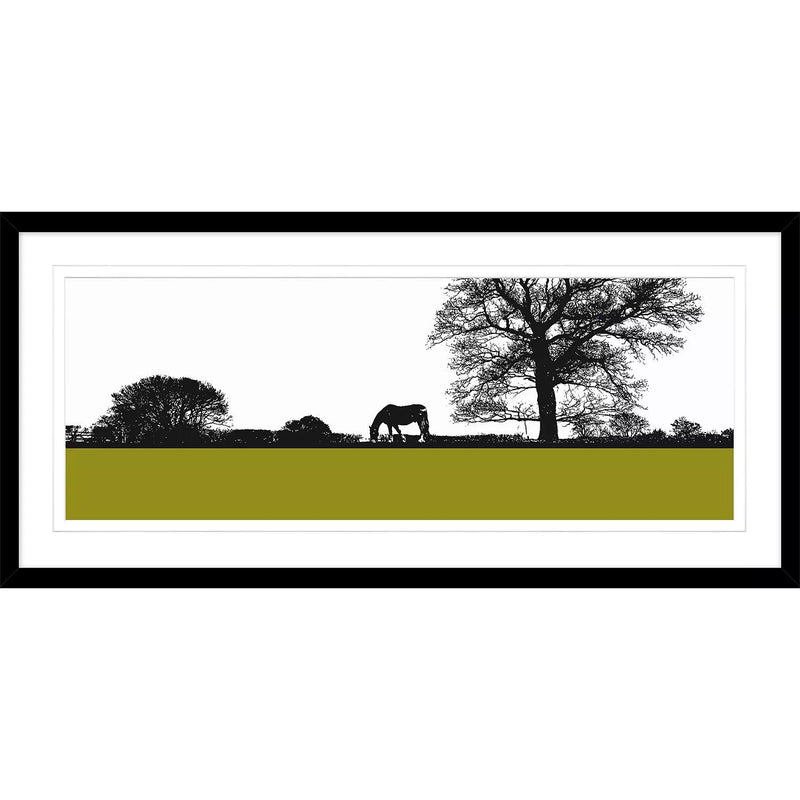 John Lewis framed print Landscape with Horse, 104 x 49cm (British brand)