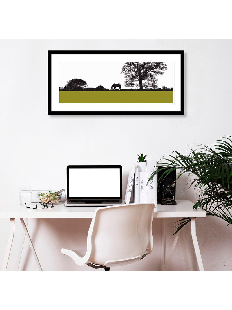 John Lewis framed print Landscape with Horse, 104 x 49cm (British brand)