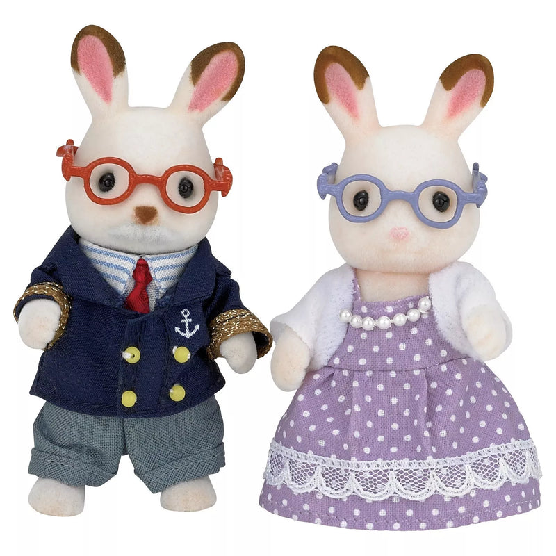 Sylvanian Families Rabbit Grandparents toy set - British product