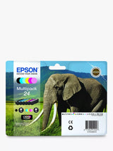 John Lewis Epson Elephant 24 Ink Cartridge Multipack- Buy online at McGrocer