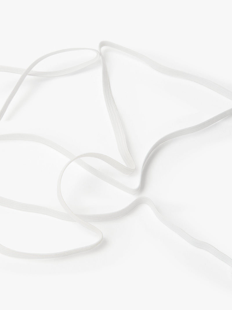 John Lewis white elastic cord, 6mm width, 3 metres long, UK version