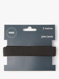 John Lewis woven elastic black 19mm 2m (British brand)
