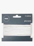 John Lewis elastic cord white 4mm x 3m, imported from the UK