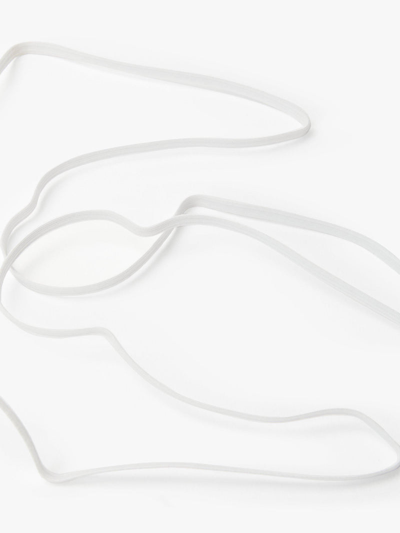 John Lewis elastic cord white 4mm x 3m, imported from the UK