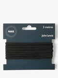 John Lewis black elastic 4mm 3 metres, imported from the UK