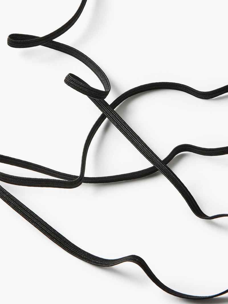 John Lewis black elastic 4mm 3 metres, imported from the UK