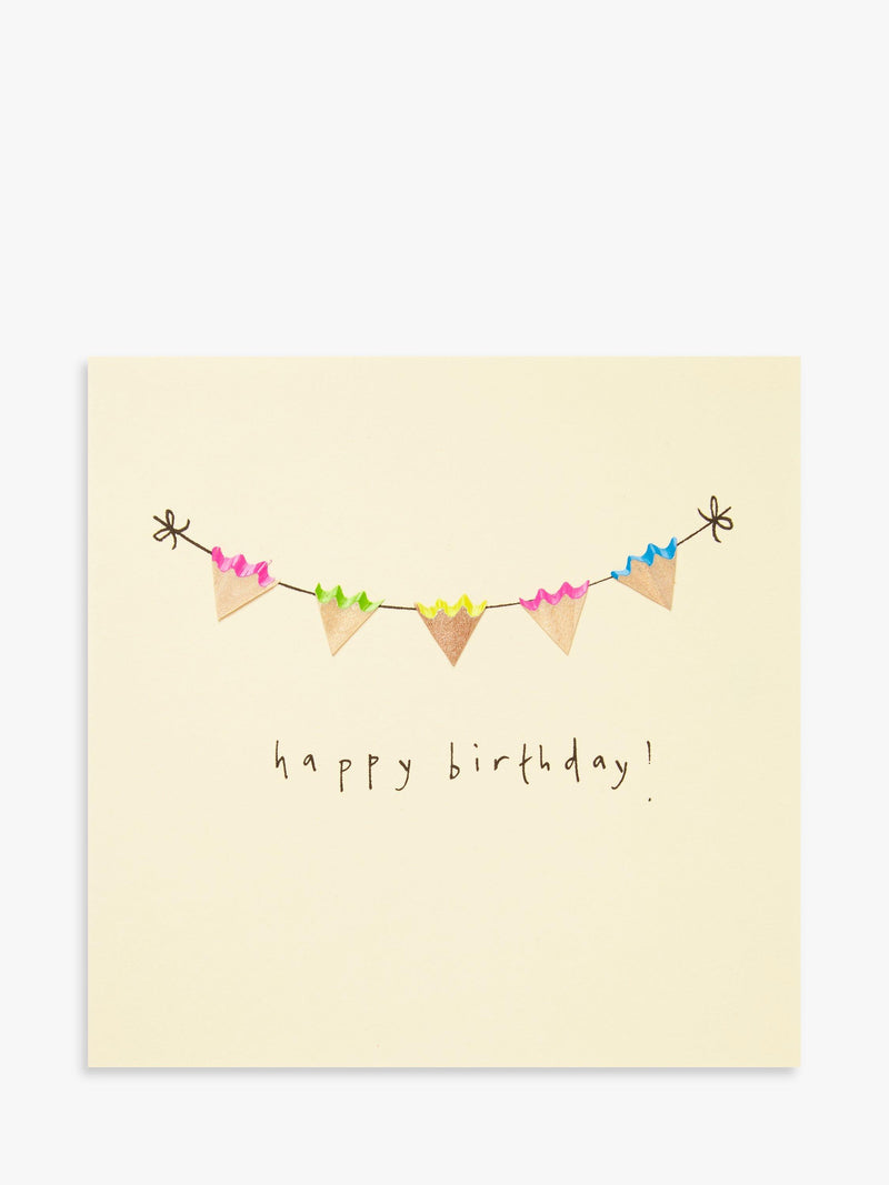 Ruth Jackson bunting birthday card, imported from the UK