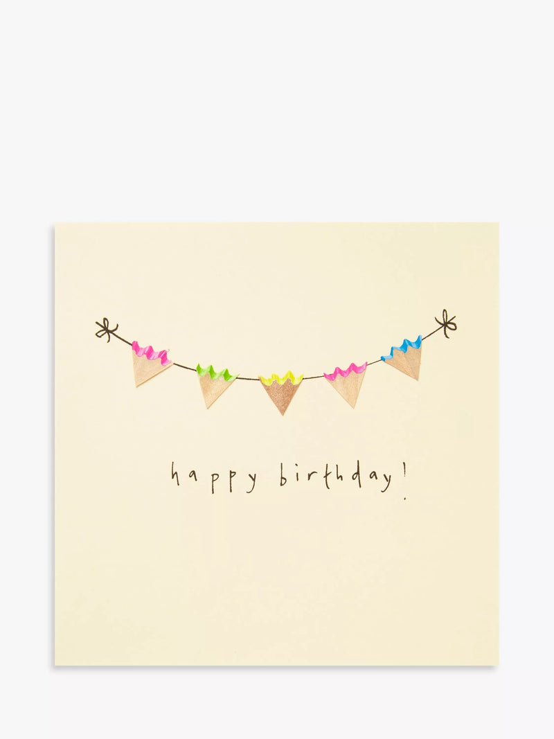 Ruth Jackson bunting birthday card, imported from the UK
