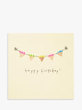Ruth Jackson bunting birthday card, imported from the UK