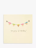 Ruth Jackson bunting birthday card, imported from the UK