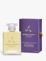 John Lewis De-Stress Muscle Bath & Shower Oil with Rosemary, Lavender and Ginger, 55ml- Buy online at McGrocer